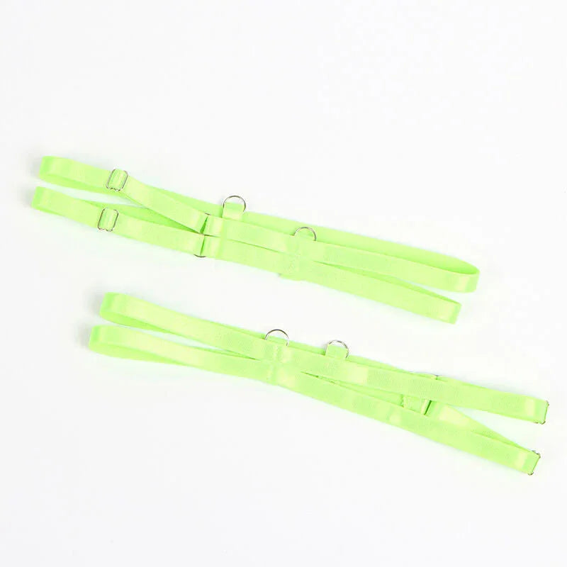 SUBBLIME - 955311 SET OF BRA WITH LACE AND GARTER LINES GREEN AND BLUE S/M - Happytoys Sexshop: online sex shop for Feeling Happy & Easy 😊 - Discreet geleverd