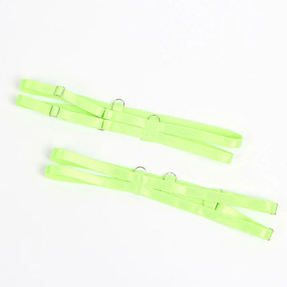 SUBBLIME - 955328 BRA SET WITH LACE AND GARTER LINES GREEN AND BLUE L/XL - Happytoys Sexshop: online sex shop for Feeling Happy & Easy 😊 - Discreet geleverd