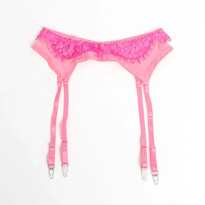 SUBBLIME - 955359 SET OF BRA WITH LACE AND GARTER LINKS PINK AND PURPLE S/M - Happytoys Sexshop: online sex shop for Feeling Happy & Easy 😊 - Discreet geleverd