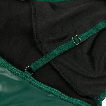 SUBBLIME - 955441 DRESS WITH GREEN LEATHER STRAPS L/XL - Happytoys Sexshop: online sex shop for Feeling Happy & Easy 😊 - Discreet geleverd