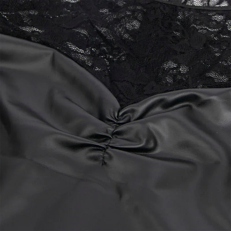 SUBBLIME - 955595 LONG SLEEVE DRESS WITH BLACK LACE S/M - Happytoys Sexshop: online sex shop for Feeling Happy & Easy 😊 - Discreet geleverd