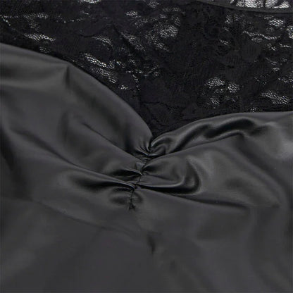 SUBBLIME - 955595 LONG SLEEVE DRESS WITH BLACK LACE S/M - Happytoys Sexshop: online sex shop for Feeling Happy & Easy 😊 - Discreet geleverd