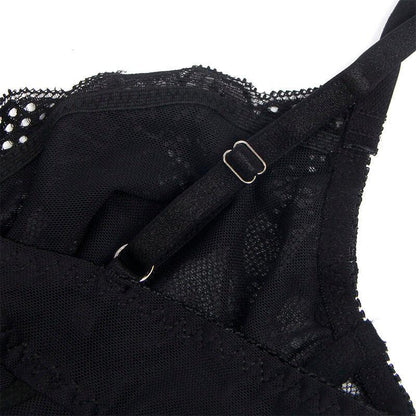 SUBBLIME - 955618 LACE BODYSUIT WITH BOTTOM CLOSURE BLACK S/M - Happytoys Sexshop: online sex shop for Feeling Happy & Easy 😊 - Discreet geleverd