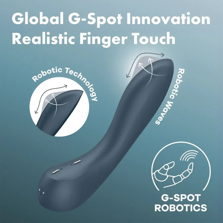 SATISFYER - G-SPOT WAVE 4 12 VIBRATIONS PROGRAM VIBRATOR DARK GREY - Happytoys Sexshop: online sex shop for Feeling Happy & Easy 😊 - Discreet geleverd