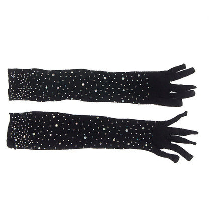 SUBBLIME - 957469SHINE TRANSPARENT GLOVES BLACK S/M - Happytoys Sexshop: online sex shop for Feeling Happy & Easy 😊 - Discreet geleverd