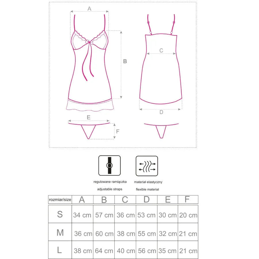 LIVCO CORSETTI FASHION - LUISE 1710 BABYDOLL + THONG BLACK S - Happytoys Sexshop: online sex shop for Feeling Happy & Easy 😊 - Discreet geleverd