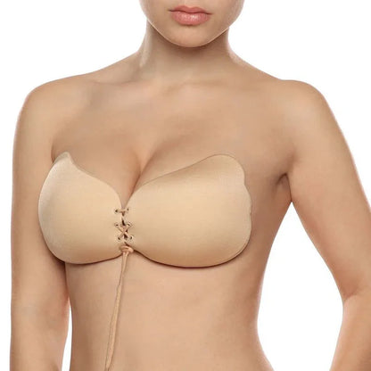 BYE-BRA - LACE-IT ENHANCEMENT PUSH-UP BEIGE CUP D - Happytoys Sexshop: online sex shop for Feeling Happy & Easy 😊 - Discreet geleverd
