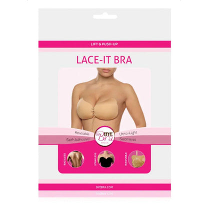 BYE-BRA - LACE-IT ENHANCEMENT PUSH-UP BLACK CUP D - Happytoys Sexshop: online sex shop for Feeling Happy & Easy 😊 - Discreet geleverd