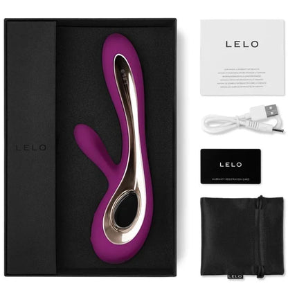 LELO - SORAYA 2 RABBIT PURPLE VIBRATOR - Happytoys Sexshop: online sex shop for Feeling Happy & Easy 😊 - Discreet geleverd