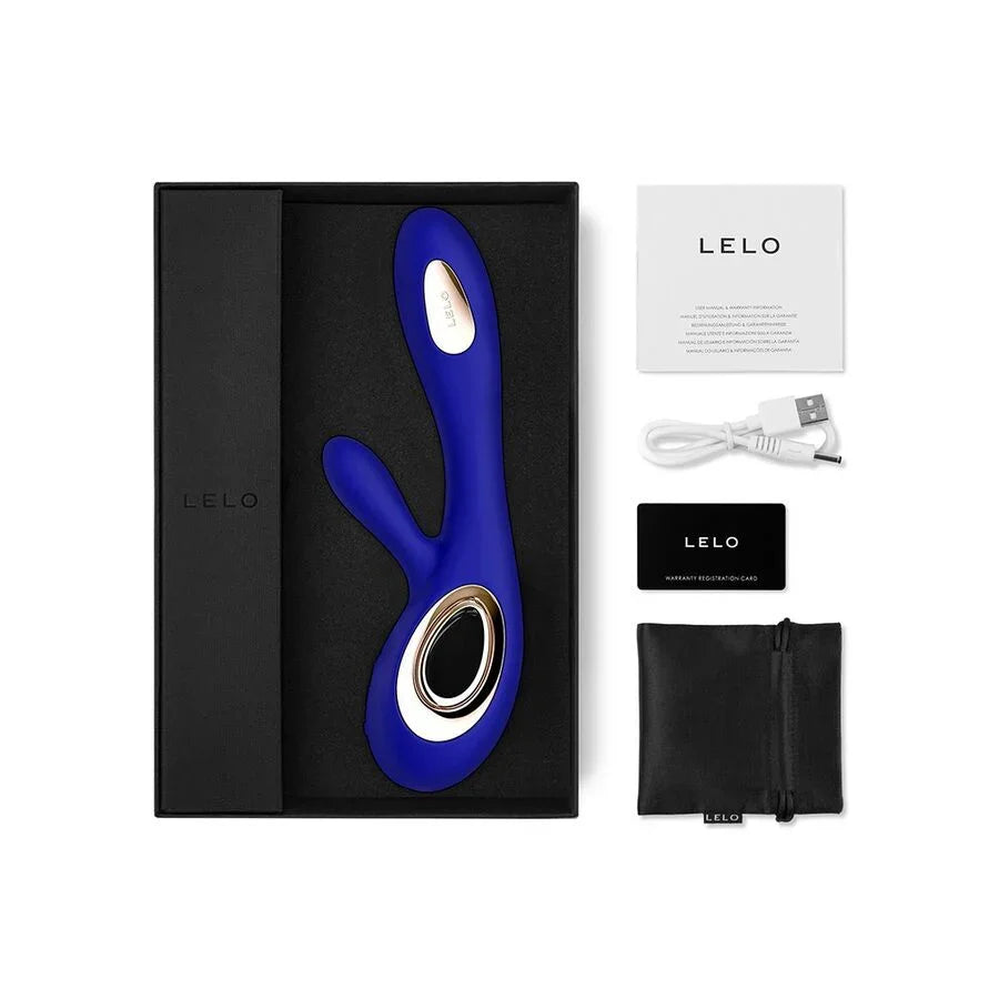LELO - SORAYA WAVE VIBRATOR RABBIT MIDNIGHT BLUE - Happytoys Sexshop: online sex shop for Feeling Happy & Easy 😊 - Discreet geleverd