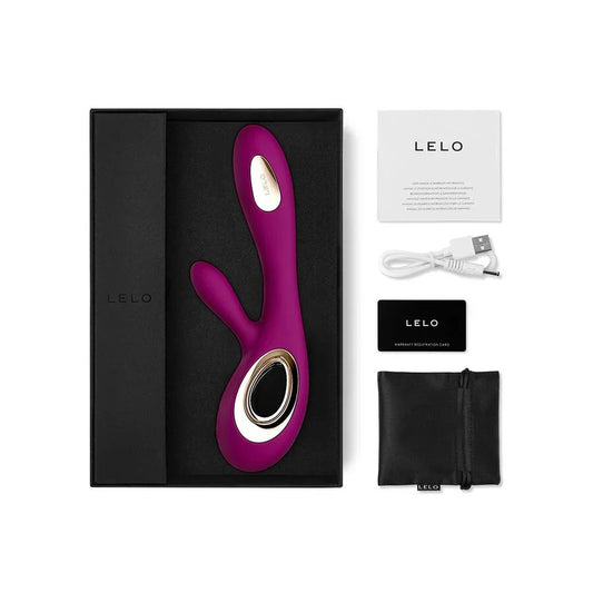 LELO - SORAYA WAVE VIBRATOR RABBIT PURPLE - Happytoys Sexshop: online sex shop for Feeling Happy & Easy 😊 - Discreet geleverd