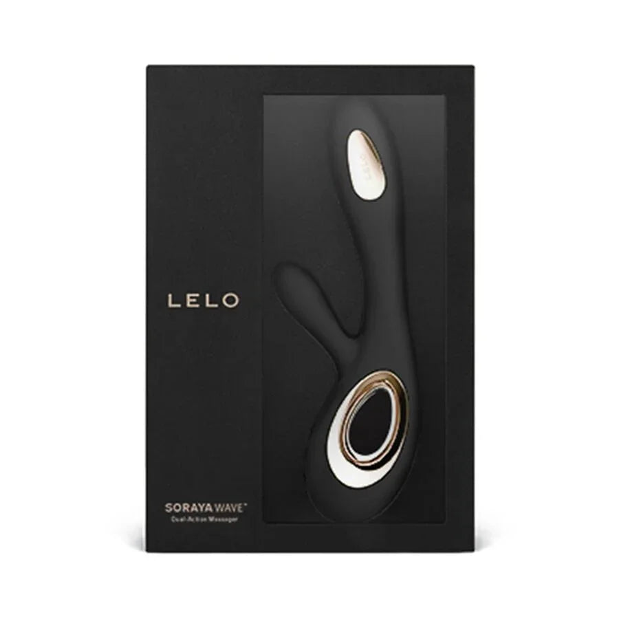 LELO - SORAYA WAVE VIBRATOR RABBIT BLACK - Happytoys Sexshop: online sex shop for Feeling Happy & Easy 😊 - Discreet geleverd