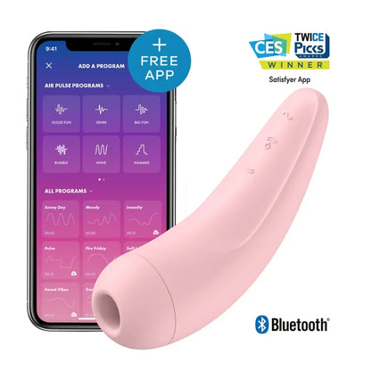 SATISFYER - CURVY 1 + RED PINK - Happytoys Sexshop: online sex shop for Feeling Happy & Easy 😊 - Discreet geleverd
