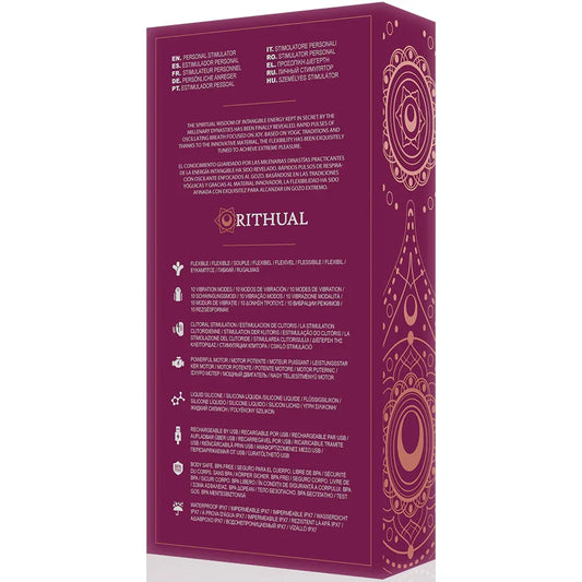 RITHUAL - ANUSARA DUAL RECHARGEABLE ENGINE 2.0 ORCHID - Happytoys Sexshop: online sex shop for Feeling Happy & Easy 😊 - Discreet geleverd