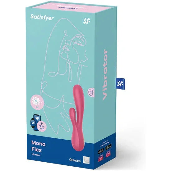 SATISFYER - MONO FLEX RED WITH APP - Happytoys Sexshop: online sex shop for Feeling Happy & Easy 😊 - Discreet geleverd