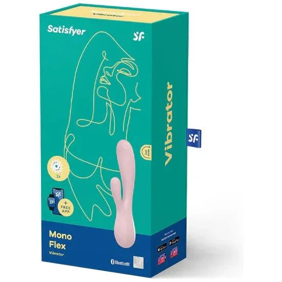 SATISFYER - MONO FLEX RED WITH APP - Happytoys Sexshop: online sex shop for Feeling Happy & Easy 😊 - Discreet geleverd
