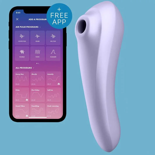 SATISFYER - DUAL PLEASURE AIR PULSE VIBRATOR MAUVE - Happytoys Sexshop: online sex shop for Feeling Happy & Easy 😊 - Discreet geleverd