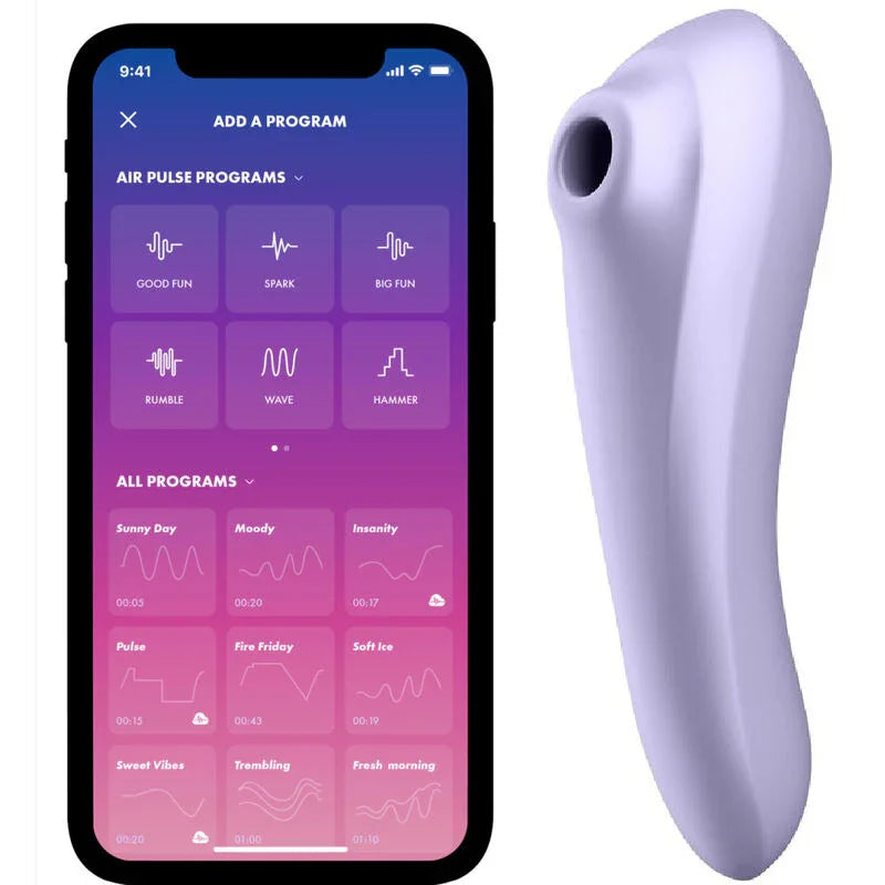 SATISFYER - DUAL PLEASURE AIR PULSE VIBRATOR MAUVE - Happytoys Sexshop: online sex shop for Feeling Happy & Easy 😊 - Discreet geleverd