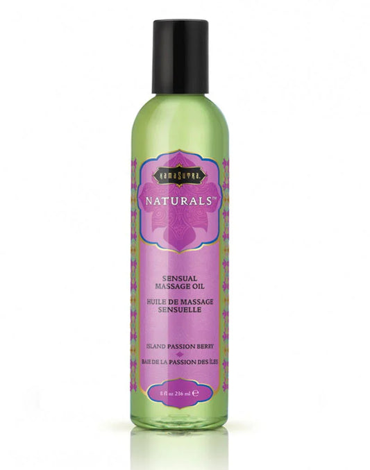 Kama Sutra - Naturals Massage oil - Island Passion Berry - Happytoys Sexshop: Toys for Feeling Happy & Easy 😊 - Discreet geleverd