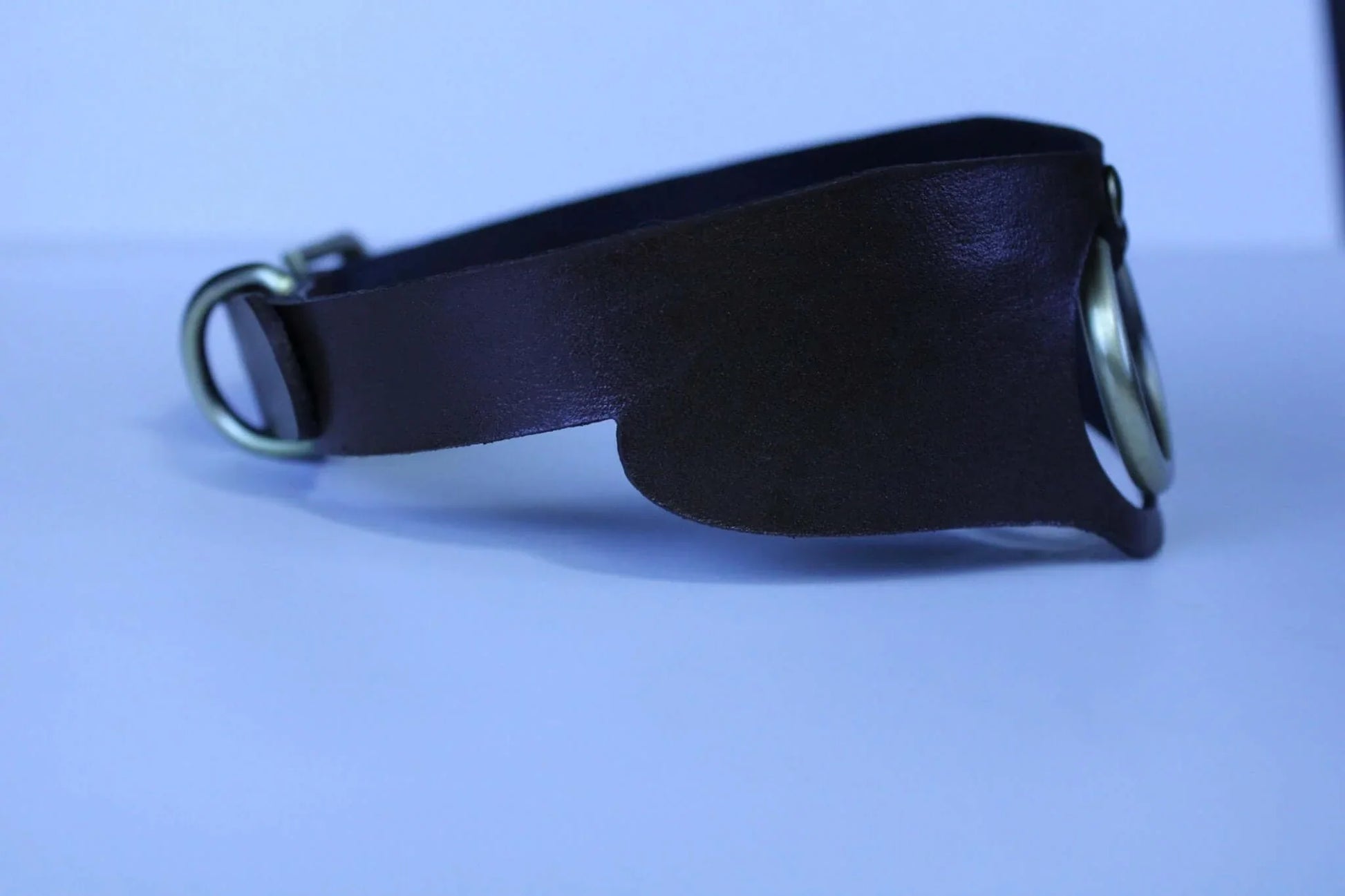 Minimalist BDSM collar Leather Posture Choker with O-Ring - Happytoys Sexshop: online sex shop for Feeling Happy & Easy 😊 - Discreet geleverd