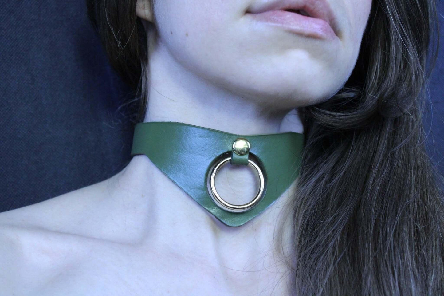 Posture Collar with Bold O-Ring | BDSM Day Collar for Submissives - Happytoys Sexshop: online sex shop for Feeling Happy & Easy 😊 - Discreet geleverd