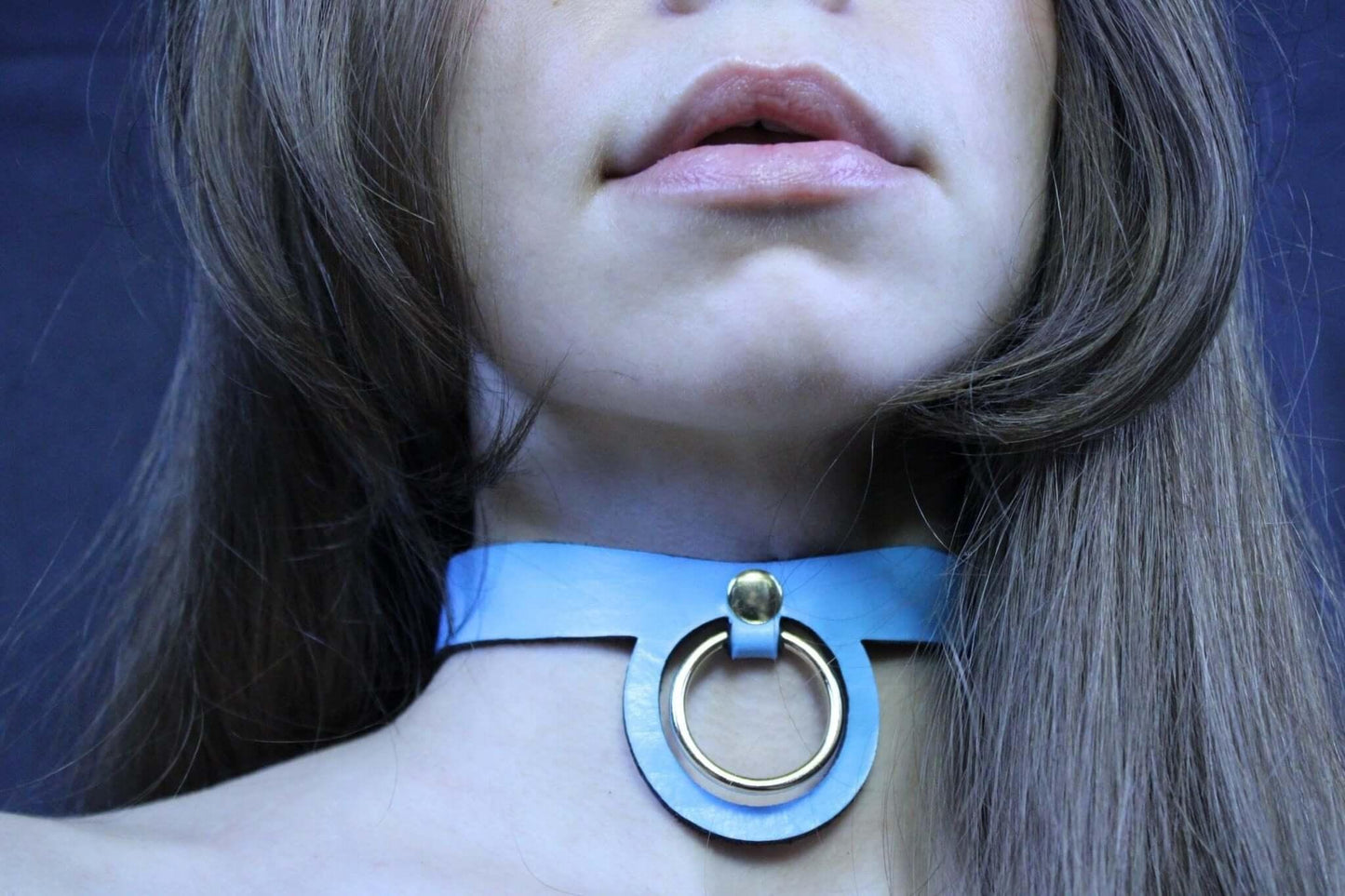 Pastel Blue BDSM Collar BDSM Submissive Jewelry Petplay Accessory - Happytoys Sexshop: online sex shop for Feeling Happy & Easy 😊 - Discreet geleverd