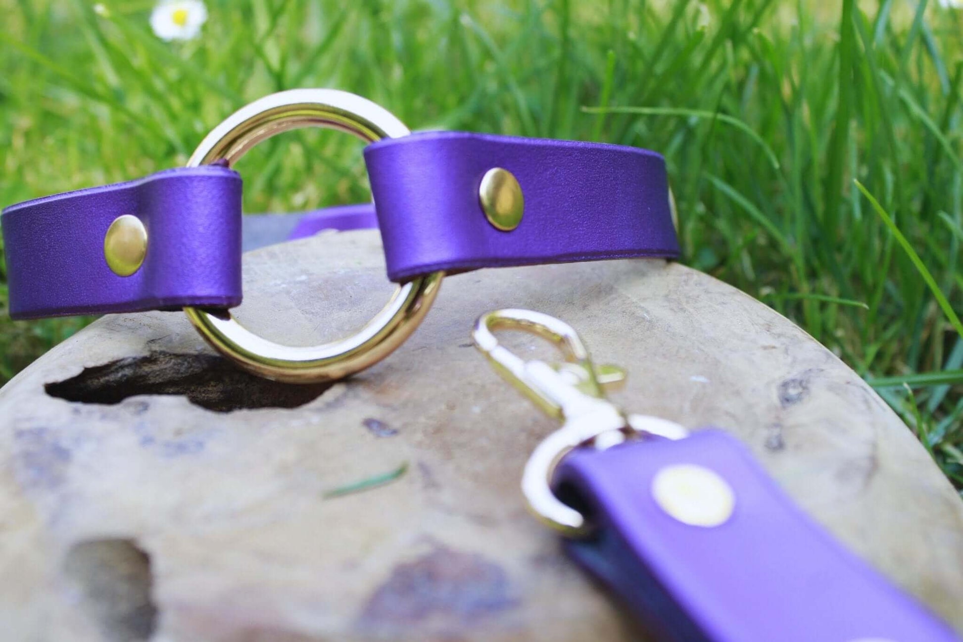 Submissive Collar Elegant Pearl Purple Leather Choker Collar - Happytoys Sexshop: online sex shop for Feeling Happy & Easy 😊 - Discreet geleverd