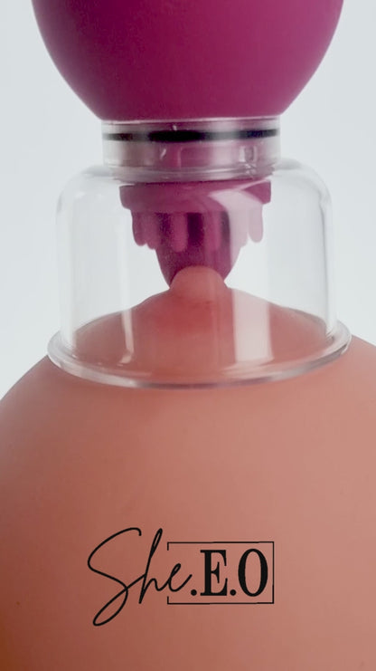 Vibrating & Rotating Nipple & Clitoral Pump by She.E.O.