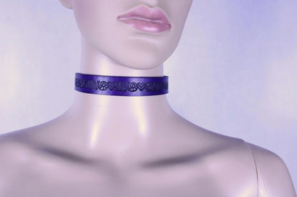 Day Collar Purple Leather Submissive Collar Discreet BDSM Choker - Happytoys Sexshop: online sex shop for Feeling Happy & Easy 😊 - Discreet geleverd