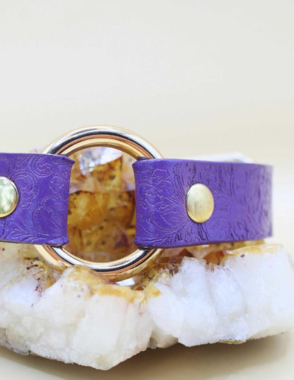 Submissive Collar Purple O-Ring | Choker Collar | Submissive Jewelry - Happytoys Sexshop: online sex shop for Feeling Happy & Easy 😊 - Discreet geleverd