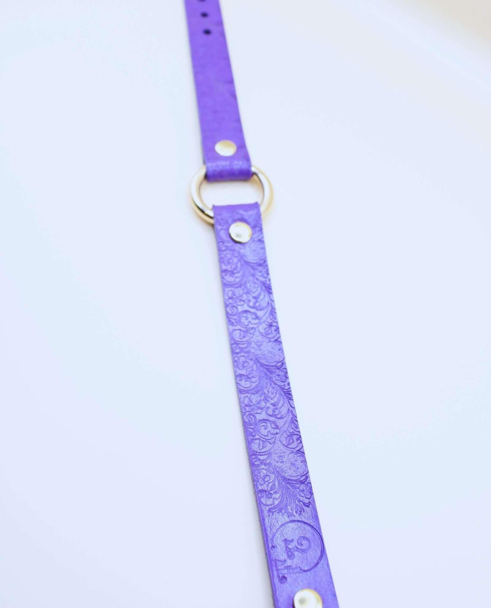Submissive Collar Purple O-Ring | Choker Collar | Submissive Jewelry - Happytoys Sexshop: online sex shop for Feeling Happy & Easy 😊 - Discreet geleverd