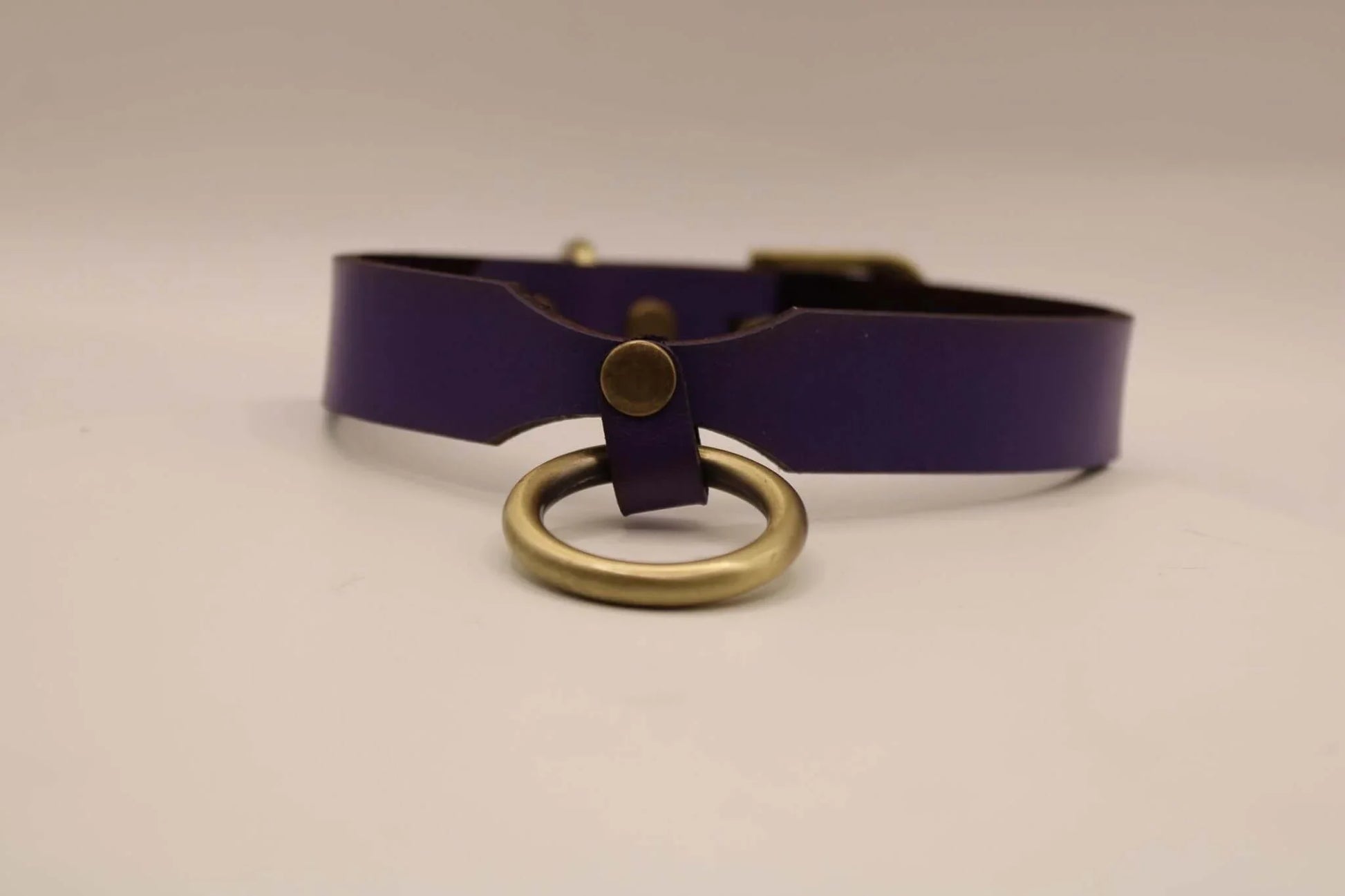 Submissive Collar Purple Leather Pet Play Collar | Submissive Jewelry - Happytoys Sexshop: online sex shop for Feeling Happy & Easy 😊 - Discreet geleverd