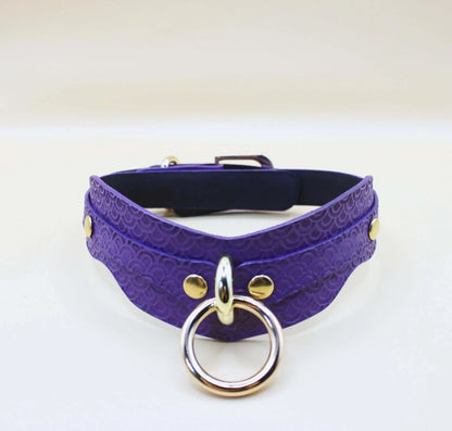 Submissive Collar Purple Petplay Collar with D-Ring - Happytoys Sexshop: online sex shop for Feeling Happy & Easy 😊 - Discreet geleverd