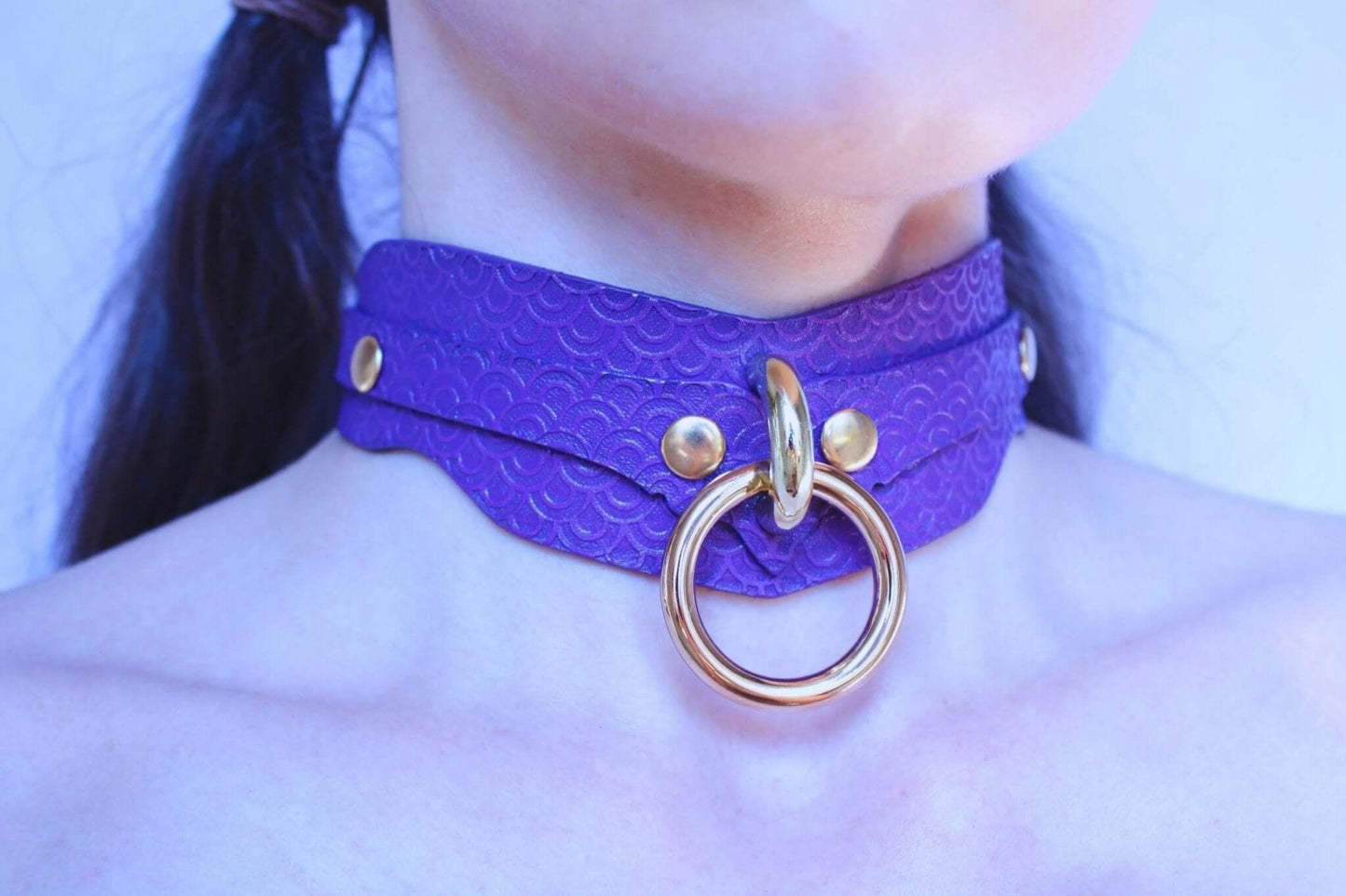 Submissive Collar Purple Petplay Collar with D-Ring - Happytoys Sexshop: online sex shop for Feeling Happy & Easy 😊 - Discreet geleverd