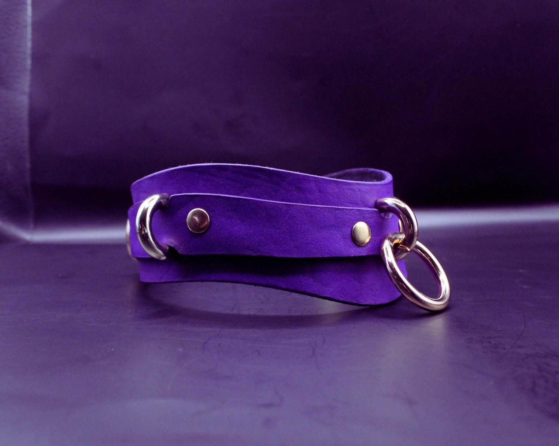 Posture Collar | Handmade Sub Collar with Gold Hardware for Pet Play - Happytoys Sexshop: online sex shop for Feeling Happy & Easy 😊 - Discreet geleverd