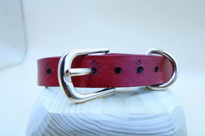 Red BDSM Collar Handmade Devil Sub Jewelry for Unique Style - Happytoys Sexshop: online sex shop for Feeling Happy & Easy 😊 - Discreet geleverd