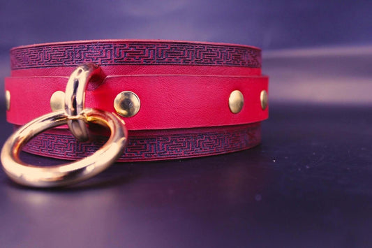 Handmade Leather BDSM Collar Discreet BDSM Day Collar for Submissives - Happytoys Sexshop: online sex shop for Feeling Happy & Easy 😊 - Discreet geleverd