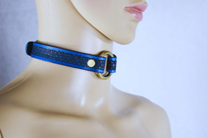 Day Collar Floral Pattern BDSM Collar  Elegant Submissive Daywear
