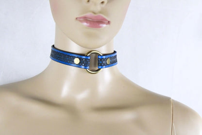 Day Collar Floral Pattern BDSM Collar  Elegant Submissive Daywear