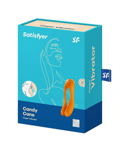 Satisfyer Candy Cane - Vinger Vibrator - Orange By Satisfyer - Happytoys Sexshop: Toys for Feeling Happy & Easy 😊 - Discreet geleverd