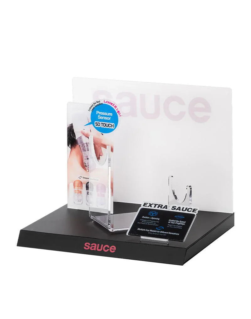 Sauce - Display - Zwart, Roze & Wit - Happytoys Sexshop: Toys for Feeling Happy & Easy 😊 - Discreet geleverd