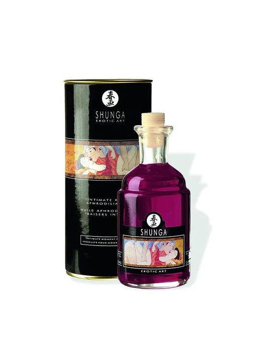 Shunga - Intimate Kisses Warming Oil - Raspberry Feeling 100 ml. - Happytoys Sexshop: Toys for Feeling Happy & Easy 😊 - Discreet geleverd