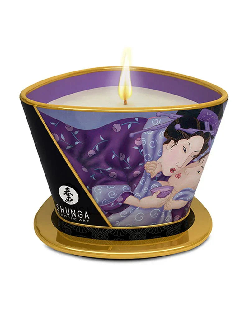 Massage Candle 170 ml - Exotic Fruits by Shunga - Happytoys Sexshop: Toys for Feeling Happy & Easy 😊 - Discreet geleverd