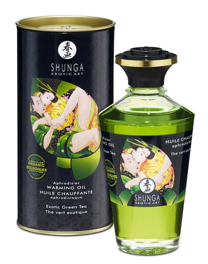 Beste vandaag nog: Warming Oil - Exotic Green Tea - 100 ml by Shunga - bij Happytoys Sexshop: Toys for Feeling Happy & Easy 😊