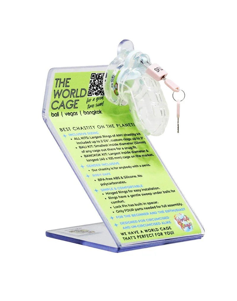 World Cage - Display with Features (including tester) - Happytoys Sexshop: Toys for Feeling Happy & Easy 😊 - Discreet geleverd