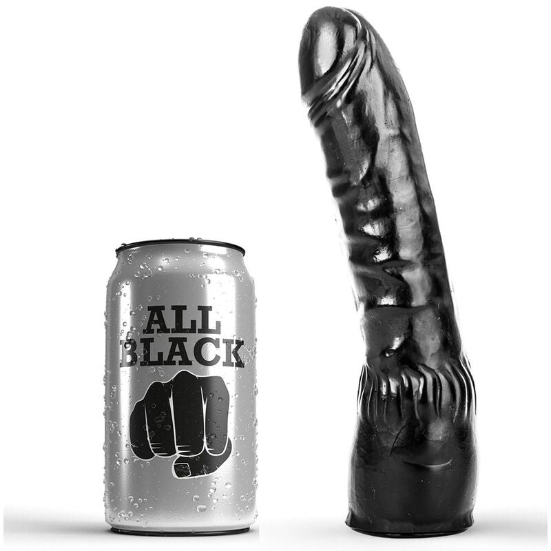 ALL BLACK - DILDO BLACK REALISTIC 20 CM
