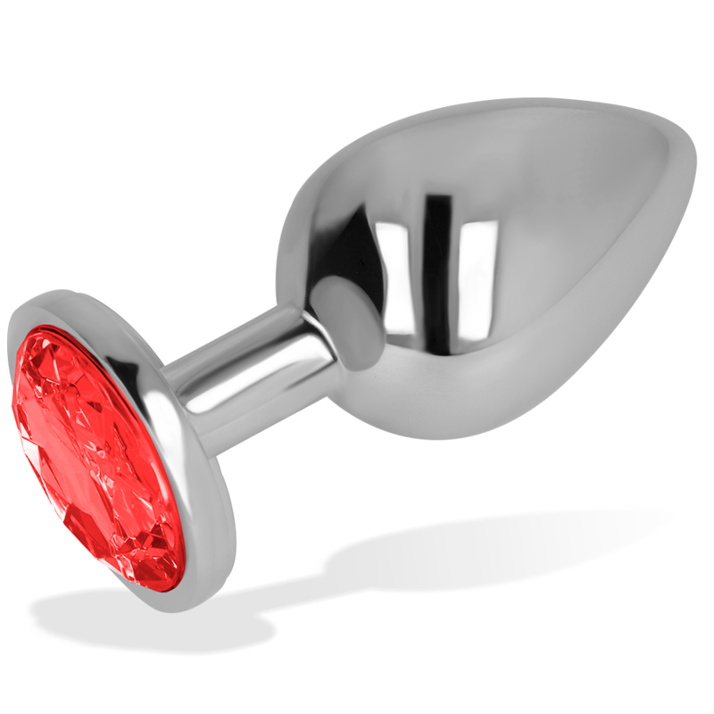OHMAMA - ANAL PLUG WITH RED CRYSTAL 9 CM