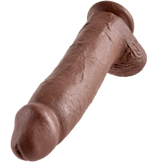 KING COCK 12" COCK BROWN WITH BALLS 30.48  CM