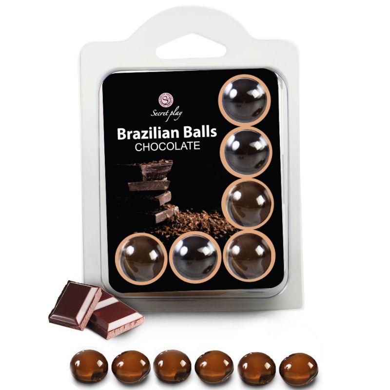 SECRETPLAY - SET 6 BRAZILIANS BALLS CHOCOLATE