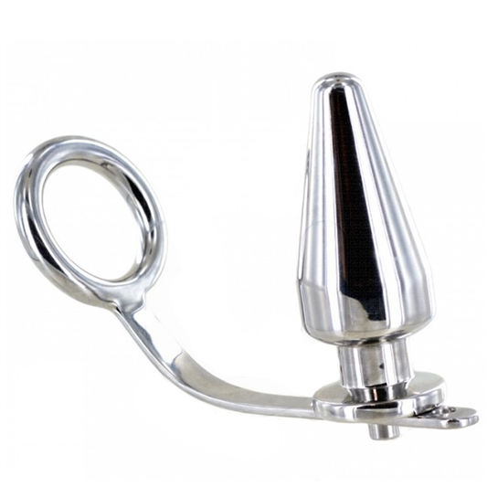 METALHARD COCK RING WITH PLUG ANAL 45 X 45MM